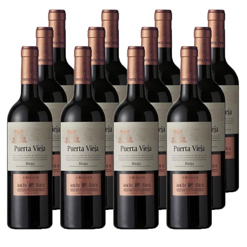 Case of 12 Puerta Vieja Crianza Seleccion 75cl Red Wine